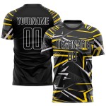 Black Jersey Soccer Sublimation Black-Gold Custom Uniform Black Jersey Soccer Sublimation Black-Gold Custom Uniform