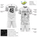 Custom Black Jersey Sublimation Uniform Soccer White Custom Black Jersey Sublimation Uniform Soccer White