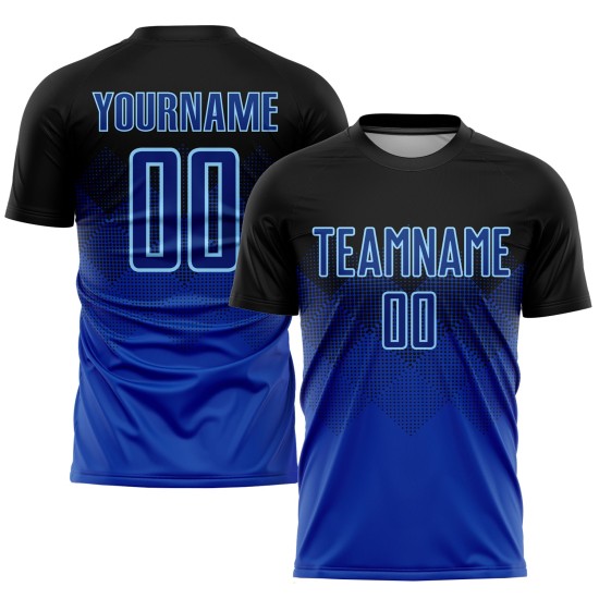 Uniform Soccer Blue Black Jersey Sublimation Custom Royal-Light Uniform Soccer Blue Black Jersey Sublimation Custom Royal-Light