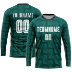 White-Black Jersey Uniform Custom Soccer Green Sublimation White-Black Jersey Uniform Custom Soccer Green Sublimation