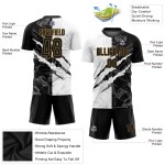 Jersey Soccer Graffiti Black-Old Scratch Sublimation Gold Pattern Uniform Custom Jersey Soccer Graffiti Black-Old Scratch Sublimation Gold Pattern Uniform Custom