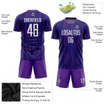 Uniform Jersey Purple Soccer White Sublimation Custom Uniform Jersey Purple Soccer White Sublimation Custom