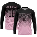 Custom Light Pink Uniform Black Jersey Sublimation Soccer Custom Light Pink Uniform Black Jersey Sublimation Soccer
