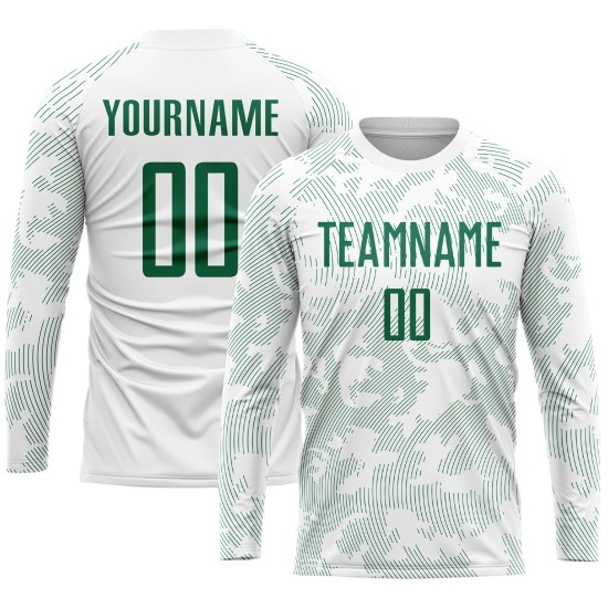 Jersey Uniform Soccer Custom Sublimation Kelly Green White Jersey Uniform Soccer Custom Sublimation Kelly Green White