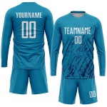 Soccer Jersey White-Black Blue Sublimation Panther Custom Uniform Soccer Jersey White-Black Blue Sublimation Panther Custom Uniform