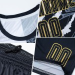 Jersey Soccer Graffiti Black-Old Scratch Sublimation Gold Pattern Uniform Custom Jersey Soccer Graffiti Black-Old Scratch Sublimation Gold Pattern Uniform Custom