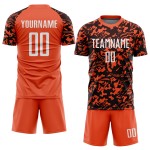 Orange Uniform White-Black Sublimation Jersey Soccer Custom Orange Uniform White-Black Sublimation Jersey Soccer Custom