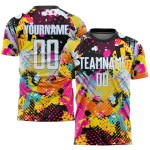 Custom Blue White-Light Sublimation Graffiti Jersey Soccer Uniform Pattern Custom Blue White-Light Sublimation Graffiti Jersey Soccer Uniform Pattern