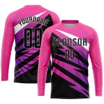 Custom Uniform Black-White Sublimation Pink Jersey Soccer Custom Uniform Black-White Sublimation Pink Jersey Soccer