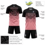 Medium Custom Soccer Jersey Uniform Sublimation Black Pink Medium Custom Soccer Jersey Uniform Sublimation Black Pink