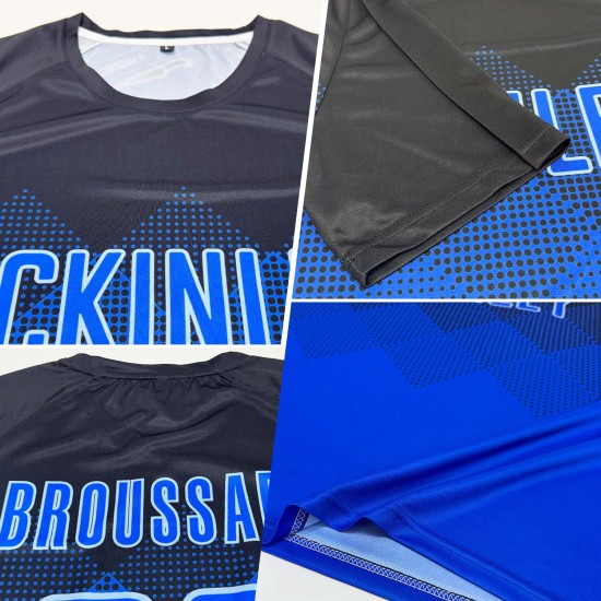 Uniform Soccer Blue Black Jersey Sublimation Custom Royal-Light Uniform Soccer Blue Black Jersey Sublimation Custom Royal-Light