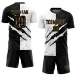 Jersey Soccer Graffiti Black-Old Scratch Sublimation Gold Pattern Uniform Custom Jersey Soccer Graffiti Black-Old Scratch Sublimation Gold Pattern Uniform Custom