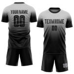 Custom Soccer Black Fashion Sublimation Fade Jersey Uniform Gray Custom Soccer Black Fashion Sublimation Fade Jersey Uniform Gray