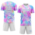 Dye Blue Soccer Tie Sublimation White-Light Uniform Custom Jersey Dye Blue Soccer Tie Sublimation White-Light Uniform Custom Jersey