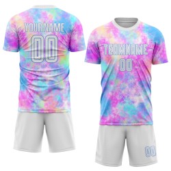 Dye Blue Soccer Tie Sublimation White-Light Uniform Custom Jersey Dye Blue Soccer Tie Sublimation White-Light Uniform Custom Jersey