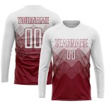White Sublimation Custom Jersey Crimson Uniform Soccer White Sublimation Custom Jersey Crimson Uniform Soccer
