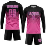 Black-LIght Sublimation Custom Jersey Soccer Uniform Pink Shape Blue Gradient Square Black-LIght Sublimation Custom Jersey Soccer Uniform Pink Shape Blue Gradient Square