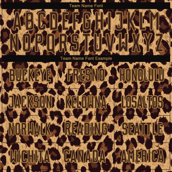 Gold Leopard Soccer Uniform Brown Brown-Old Jersey Sublimation Custom