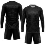Black Soccer Gray Jersey Sublimation Custom Uniform Black Soccer Gray Jersey Sublimation Custom Uniform