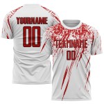 White Red-Black Jersey Uniform Sublimation Soccer Custom White Red-Black Jersey Uniform Sublimation Soccer Custom