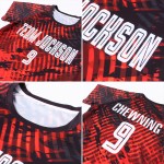 Jersey Red Custom Sublimation White-Black Soccer Uniform Jersey Red Custom Sublimation White-Black Soccer Uniform