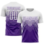 Uniform Sublimation Jersey Purple White Soccer Custom Uniform Sublimation Jersey Purple White Soccer Custom