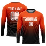 Jersey Orange Uniform Fade Sublimation Custom Fashion Soccer White-Black Jersey Orange Uniform Fade Sublimation Custom Fashion Soccer White-Black
