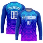 Jersey White Pink Light Royal Soccer Uniform Blue-Hot Sublimation Custom Jersey White Pink Light Royal Soccer Uniform Blue-Hot Sublimation Custom