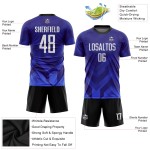 Jersey Dark Custom Sublimation Royal-Navy Soccer White Purple Uniform Jersey Dark Custom Sublimation Royal-Navy Soccer White Purple Uniform
