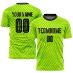 Soccer Black Jersey Neon Uniform Sublimation Custom Green Soccer Black Jersey Neon Uniform Sublimation Custom Green