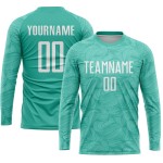 Aqua Uniform Sublimation White Jersey Soccer Custom Aqua Uniform Sublimation White Jersey Soccer Custom