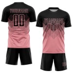 Medium Custom Soccer Jersey Uniform Sublimation Black Pink Medium Custom Soccer Jersey Uniform Sublimation Black Pink