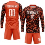 Orange Uniform White-Black Sublimation Jersey Soccer Custom Orange Uniform White-Black Sublimation Jersey Soccer Custom