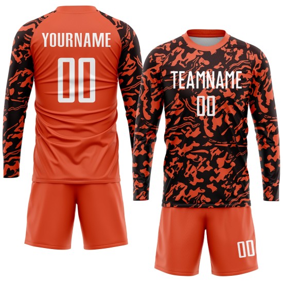 Orange Uniform White-Black Sublimation Jersey Soccer Custom Orange Uniform White-Black Sublimation Jersey Soccer Custom