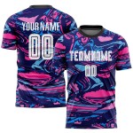 Figure Sublimation Uniform Soccer Custom White-Pink Jersey Figure Sublimation Uniform Soccer Custom White-Pink Jersey