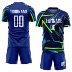 Soccer Sublimation White-Neon Custom Green Uniform Jersey Royal Soccer Sublimation White-Neon Custom Green Uniform Jersey Royal