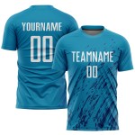 Soccer Jersey White-Black Blue Sublimation Panther Custom Uniform Soccer Jersey White-Black Blue Sublimation Panther Custom Uniform