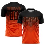 Black Gradient Custom Shape Orange Soccer Jersey Sublimation Square Uniform Black Gradient Custom Shape Orange Soccer Jersey Sublimation Square Uniform