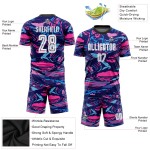 Figure Sublimation Uniform Soccer Custom White-Pink Jersey Figure Sublimation Uniform Soccer Custom White-Pink Jersey
