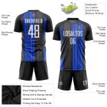 White-Royal Black Sublimation Jersey Soccer Custom Uniform White-Royal Black Sublimation Jersey Soccer Custom Uniform