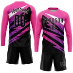 Custom Uniform Black-White Sublimation Pink Jersey Soccer Custom Uniform Black-White Sublimation Pink Jersey Soccer