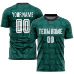 White-Black Jersey Uniform Custom Soccer Green Sublimation White-Black Jersey Uniform Custom Soccer Green Sublimation