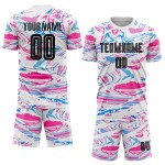 Uniform Figure Sublimation Soccer Jersey Black-Pink Custom Uniform Figure Sublimation Soccer Jersey Black-Pink Custom