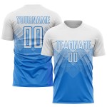 Uniform White Blue Powder Jersey Soccer Custom Sublimation Uniform White Blue Powder Jersey Soccer Custom Sublimation