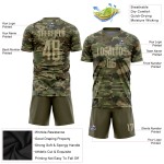 Sublimation Soccer Jersey Uniform Service Camo To Gold-Olive Custom Salute Vegas Sublimation Soccer Jersey Uniform Service Camo To Gold-Olive Custom Salute Vegas