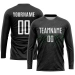 Soccer Black Custom Green Sublimation Jersey White-Neon Uniform Soccer Black Custom Green Sublimation Jersey White-Neon Uniform