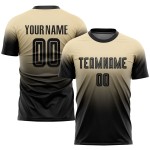 Black Jersey Custom Uniform Fade Fashion Soccer Cream Sublimation Black Jersey Custom Uniform Fade Fashion Soccer Cream Sublimation