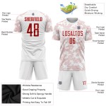 White Jersey Red Sublimation Uniform Custom Soccer White Jersey Red Sublimation Uniform Custom Soccer