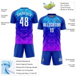 Jersey White Pink Light Royal Soccer Uniform Blue-Hot Sublimation Custom Jersey White Pink Light Royal Soccer Uniform Blue-Hot Sublimation Custom