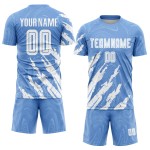 Blue Uniform Jersey Soccer Sublimation White Custom Light Blue Uniform Jersey Soccer Sublimation White Custom Light